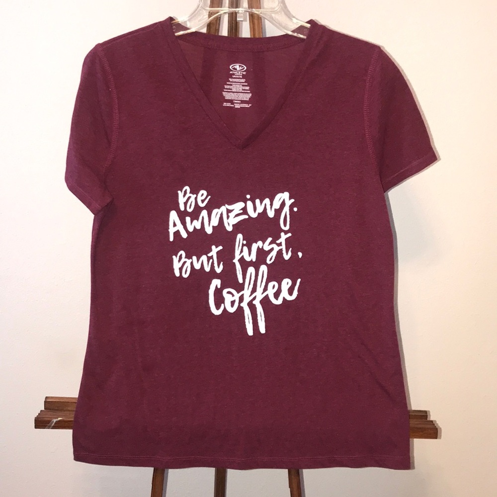 Athletic Burgundy Novelty T-shirt size L (12-14)